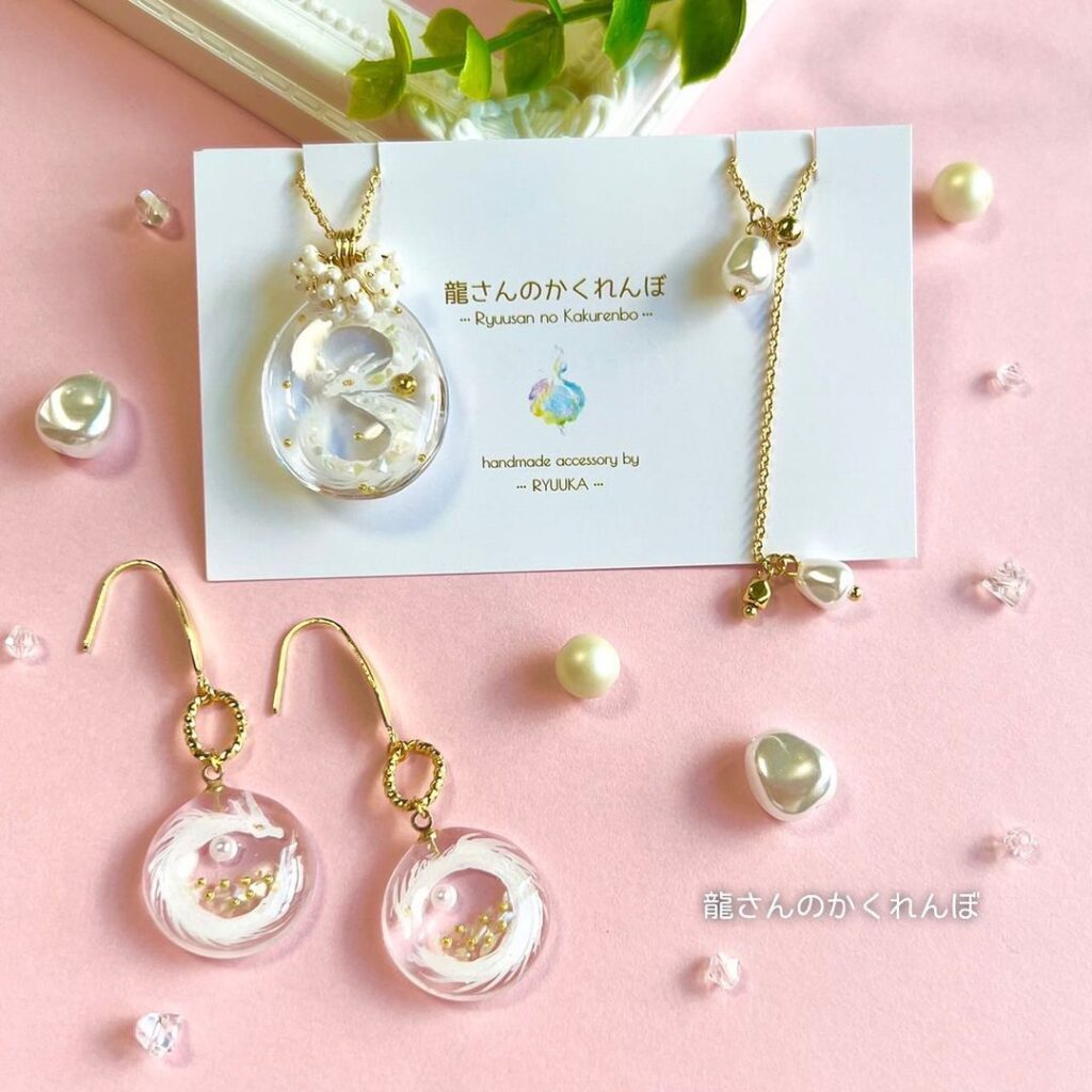 Ryujin Necklace&pierced earrings
